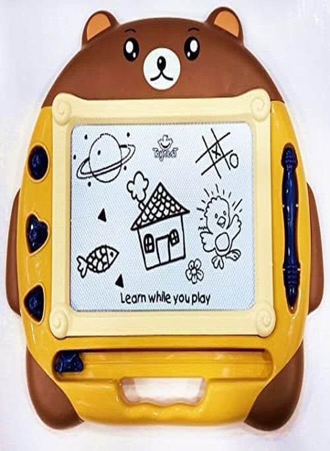 Fratelli Toynest Magic Slate for Kids Pen Doodle pad erasable Drawing Writing Learning Graffiti Board Kids Gift Toy Magnetic Painting Sketch pad for Children (Yellow Duck Board) 35x29cms - Image 2